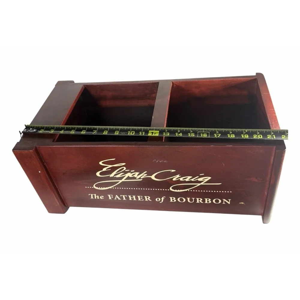 Elijah Craig Bourbon Small Liquor Bottle Display Wood Shelf Mancave